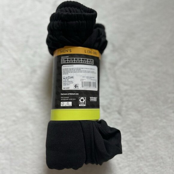 Athletic Works Mens Black Sleep Pant L 36-38 Soft Polyester Elastic Waist - Picture 5 of 6